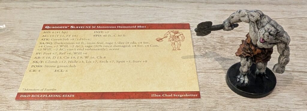 Dungeons & Dragons Miniatures Game - War Drums Starter Set miniature with stat card