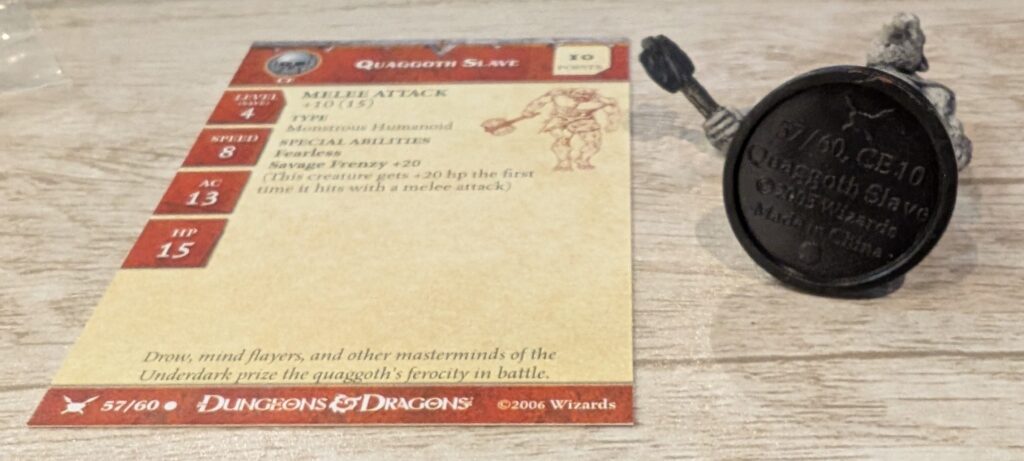 Dungeons & Dragons Miniatures Game - War Drums Starter Set miniature with stat card